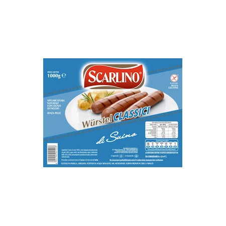 WURSTEL CLASSICI'SCARLINO' DI SUINO KG.1